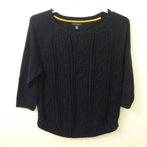 Tommy Hilfiger 3/4 Sleeve Cable Knit Sweater